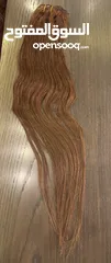 6 شعر طبيعي 100/100 جديد غير مستعمل (كلبسات 8 قطع ) لون بني