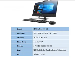  1 HP ProOne 440 G6 24 all-in-one pc