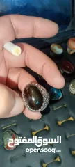 17 خواتم فضة مرصعة بأحجار كريمه اصليه