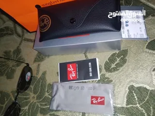  8 نظارة ريبان  بلاك اديشن  جلال ابو مويس ريبان اصلية RAY BAN Black Hexagonal 54 mm Polarized من معرض