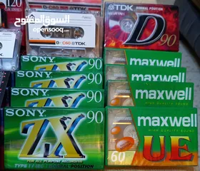  16 اشرطه كاسيت واسطونات وسيديات بدينار