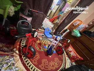  3 بايسكلات جديد اطفال ابو دبل