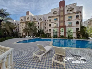  7 3 BR + Maid’s Room Apartment in Muscat Oasis with Shared Pools & Gym