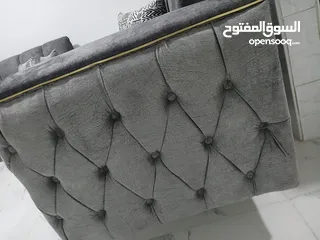  6 طقم كورنر تفصيل خشب لاتيه وقراط اسفنج ضغط عالي اسفنج تركي  قماش مخمل ووتر بروف   كابتونيه كامل