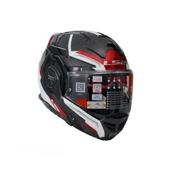  5 LS2 FF901 ADVANT X SPECTRUM BLACK WHITE RED-06 MODULAR HELMET