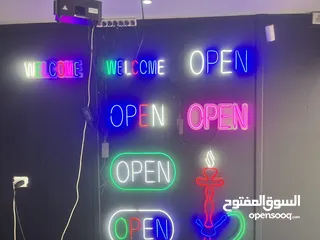  6 لوحة أوبن open  Welcome
