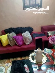  3 كنب مجوز  لون خمري  مع قورن