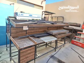  1 ستاندات مع مفارش محل خضراوات ومحمص كامل
