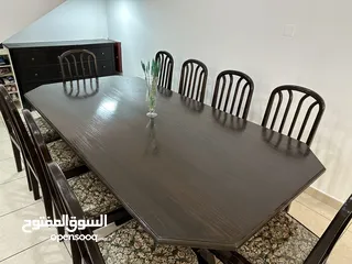  1 Wooden dinning set with 10 chairs