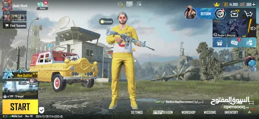  9 pubg Account m4 glacier حساب ببجي امفور ثلجي