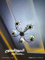  7 ثريات  لون ذهبي مميز