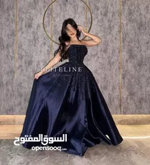  7 فستان سهرة او اعراس فخم لون زهري طويل بدون اكتاف