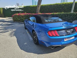  10 Mustang Black Interior, Blue Metalic Body, 2020 - 64 KM convertible