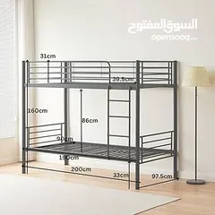  2 Bunk bed frame and mattresses