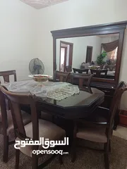  2 غرفة ضيوف مع طاولات وسط +سفره 6 كراسي مع دنسوار للبيع بحالة ممتازه