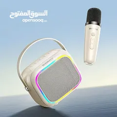 3 Remax RB-H13 RGB Wireless Portable Karaoke Speaker wth Mic سماعات لاسلكية مع مايكرفون