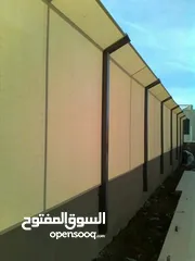  19 مظلات خارجية مضلات خارجية تفصيل اشرعة برقولات خارجية سواتر جانبية تجهيز شاليهات