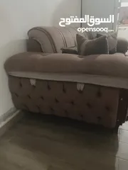  1 طقم كنب (مستعمل شبه جديد)