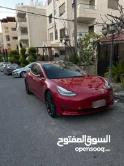  1 تيسلا 2020 بيرفورمنس Dual Motor اعلى موديل فحص كامل B+ لون خمري مميز استعمال شخصي
