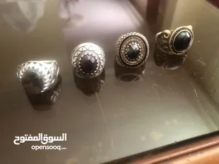  3 خواتم فضه 925 عدد 4 للبيع قياس 20 22و21 بسعر مغررررري