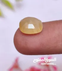  7 خاتم ياقوت أصفر سريلانكي غير معالج مع شهادة المختبر natural untreated srilankan yellow sapphire ring