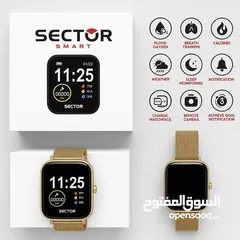  1 SECTOR SMART WATCH -gold  بساعة سكتور الذكيه باللون الذهبي من  TIME CENTER