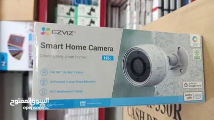  12 كاميرا مراقبة واي فاي ازفيز عالية الدقة  EZVIZ H3C Camera 1080 FullHD 2MP AI Powered