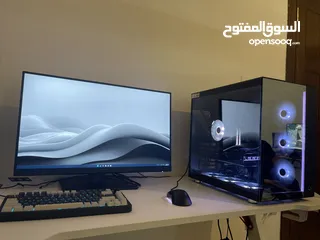  1 كمبيوتر جيمينج و شاشة MSI 165 Hz 1440p Ryzen 7 7700 CPU AMD RX 6800 GPU