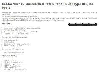  4 Premium Line Patch Panel 24-Port Cat-6