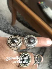  5 خواتم فضه 925 عدد 4 للبيع قياس 20 22و21 بسعر مغررررري