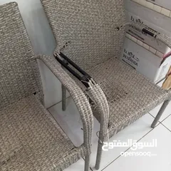  4 كراسي راتان حديد للبيع