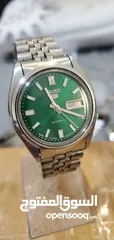  3 Vintage Seiko 5 Automatic 7009 Green Dial Japan made watch for Men's