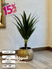  6 شجر صناعي فاخر.