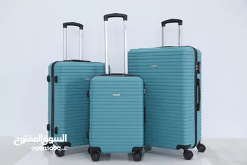  4 STARLIFE Luggage Bag 3PCS Set ABS Hardside With Lockable 360° Rotating Double Wheels Travel Suitcase