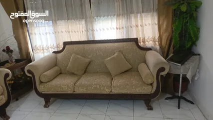  4 غرفة جلوس فخمة بسعر مغري خشب 7مقاعد
