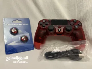  5 ايادي بلايستيشن 4 كوبي نخب اول مع شاحن و جوي ستيك  يوجد لونين ازق وأحمر