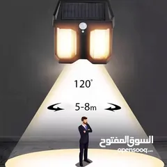  4 كشاف شمسي 2 بـ 1 مع مستشعر حركة