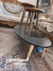  1 طاوله وسط مع طاولتين