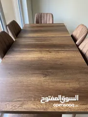  3 Wooden Dining Table (6 Seater)