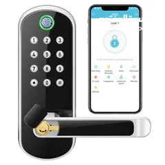  2 Sifely Biometric Fingerprint Digital Keypad Keyless Entry Code Smart Door Lock