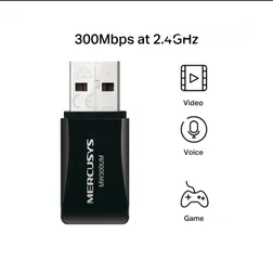  2 انتنة نت  Mercusys N300 wireless mini USB adapter