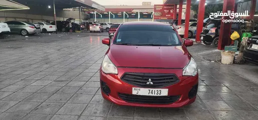  4 Mitsubishi attrage red 2014 model