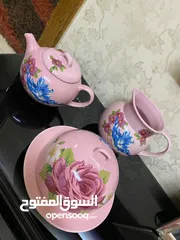  2 صحون وشافات ماء واباريق شاي بورسلان بسعر الجملة