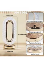  5 تيبل لامب كريستال ثلاث اضائات crystal taple lamp