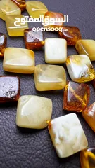  2 آساور وعقود حجر كهرمان أصلي   Original Amber Baltic