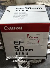 3 عدسة كانون 50 mm الاصدار الثاني بحالة ممتازة للبيع