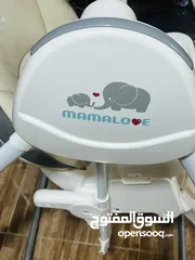  6 كرسي طعام ماركه mamalove  وعربايه شارع belco بيلكو جديد