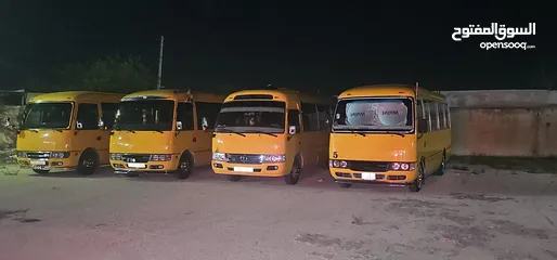  9 باصات للايجار اليومي والتعاقد الشهري للنوادي الصيفية خدمة مميزة دقة بالوقت