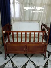  3 سرير بيبي مستعمل بحال الجديد .. 2*1