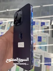  2 Iphone 14 pro 128gb purple used  ايفون 14 برو 128 جيجا مستخدم بحالة الجديد بطاريه 91٪؜